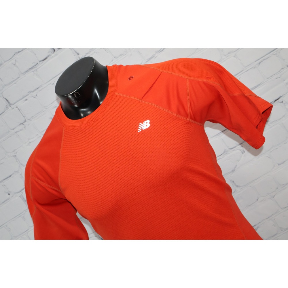New Balance Shirt Mens Medium Orange Short Sleeve NBx Performance Tee Running